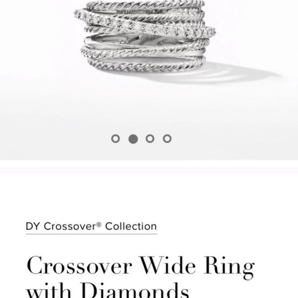 DAVID YURMAN CROSSOVER WIDE RING W DIAMONDS